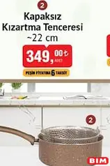 CHEF'S KAPAKSIZ KIZARTMA TENCERESİ 22 CM CHEF'S KAPAKSIZ KIZARTMA TENCERESİ 22 CM